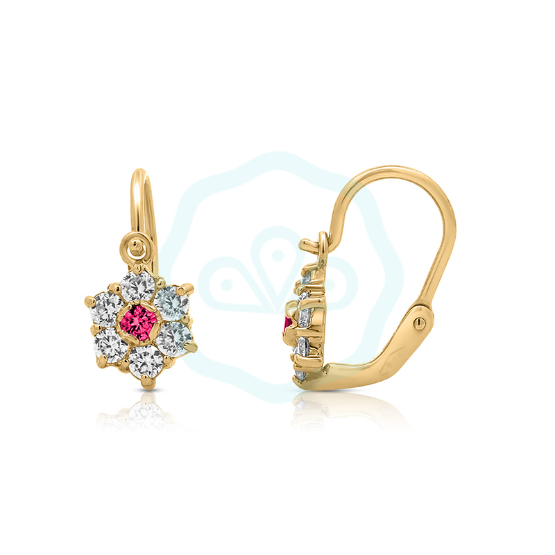 arany-elolkapcsos-feher-pink-cirkonia-koves-gyermek-au40042s