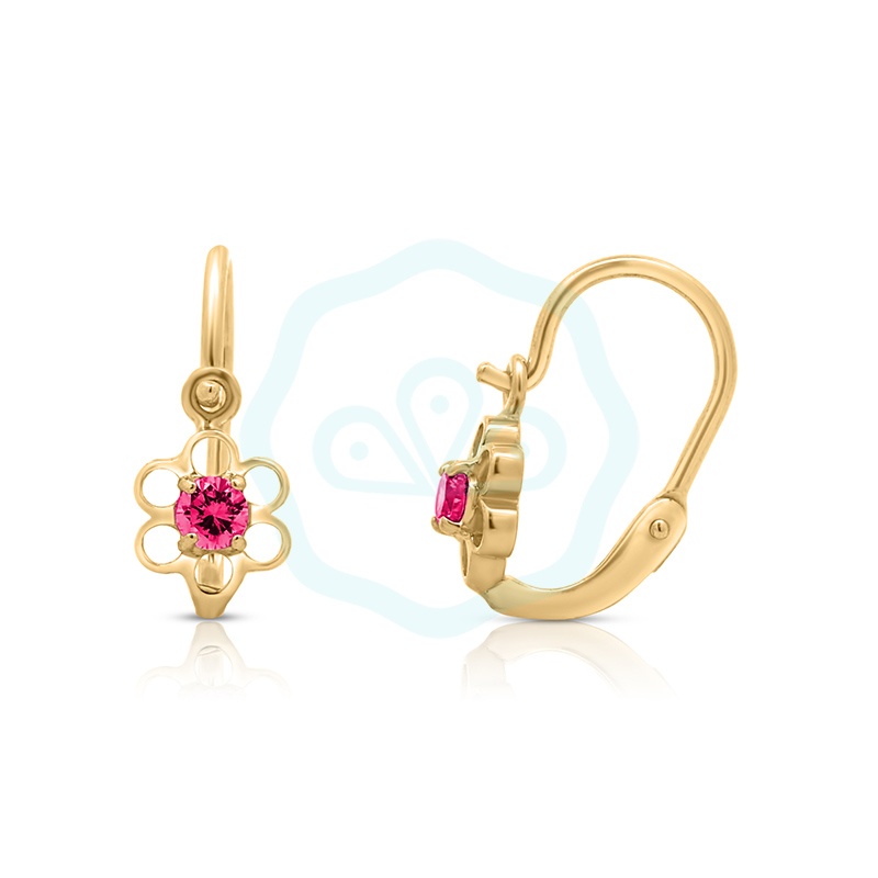 arany-elolkapcsos-pink-cirkonia-koves-gyermek-fulbevalo-au40032s