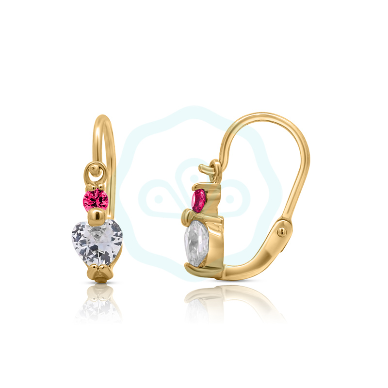 arany-sziv-elolkapcsos-feher-pink-cirkonia-koves-gyermek-fulbevalo-au40102s