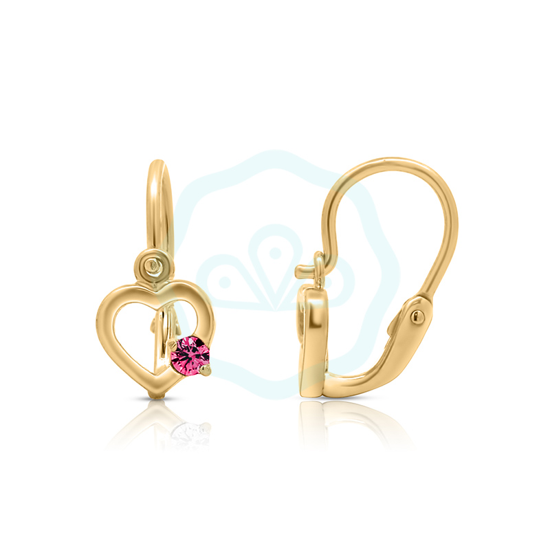 arany-sziv-elolkapcsos-pink-cirkonia-koves-gyermek-fulbevalo-au40092s