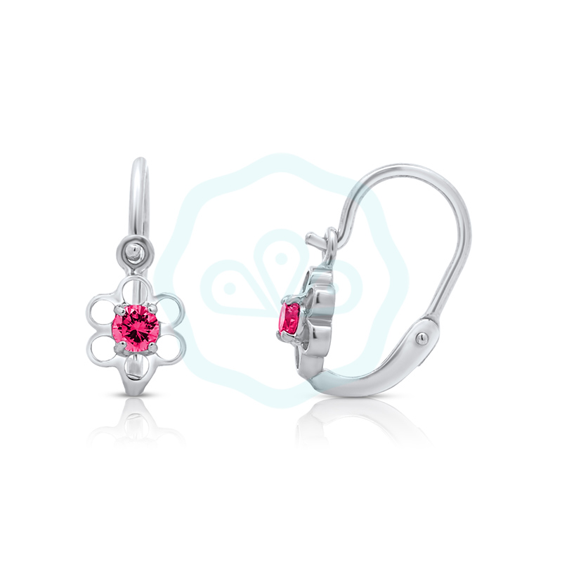 feher-arany-elolkapcsos-pink-cirkonia-koves-gyermek-fulbevalo-au40032f